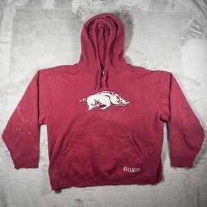 Pro Layer Arkansas Razorbacks Hoodie‎ Mens XL Red NCAA Sweatshirt Embroidered